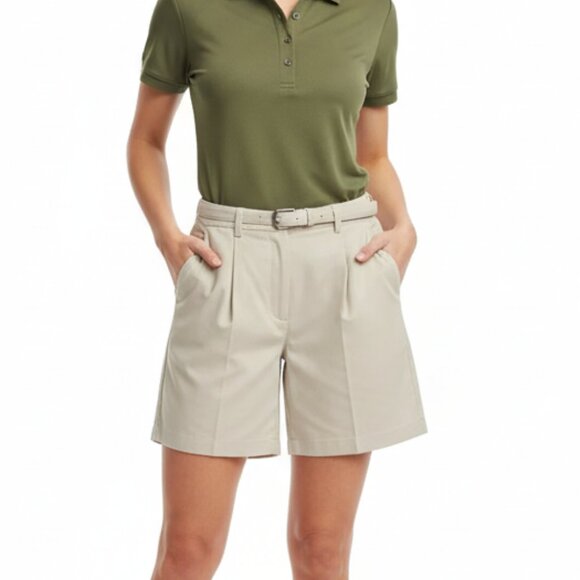 Adidas Tan Bermuda Microfiber Shorts 14 New - Picture 1 of 6